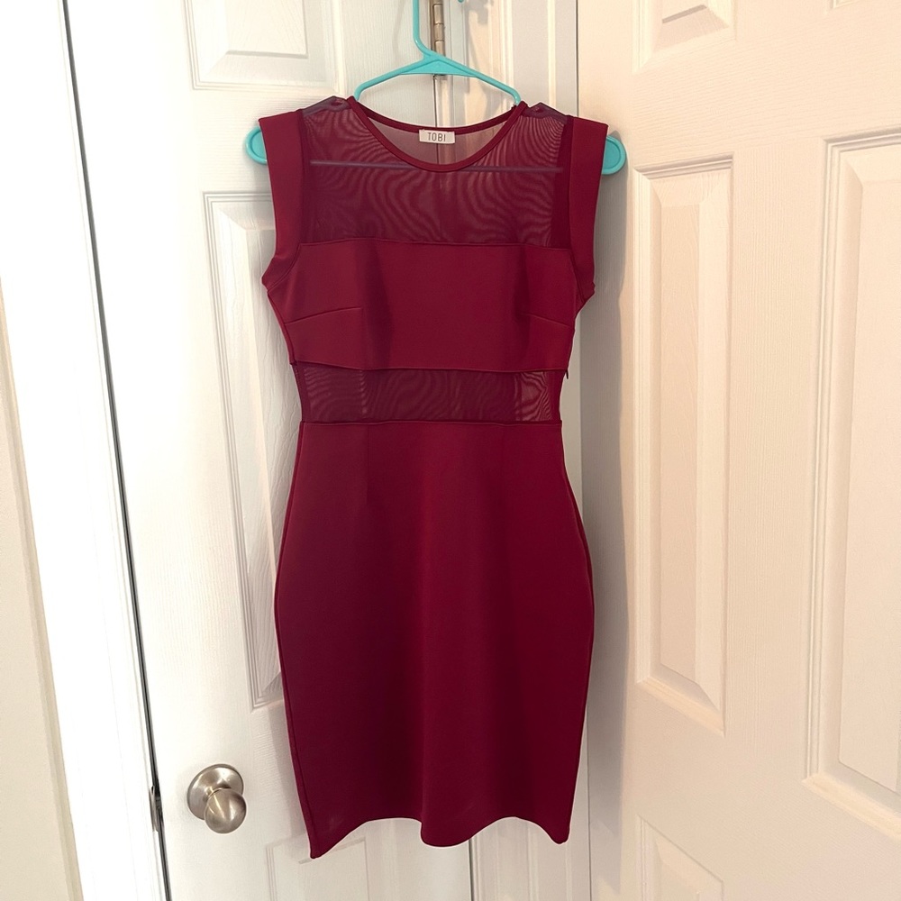 TOBI Purple sheer dress